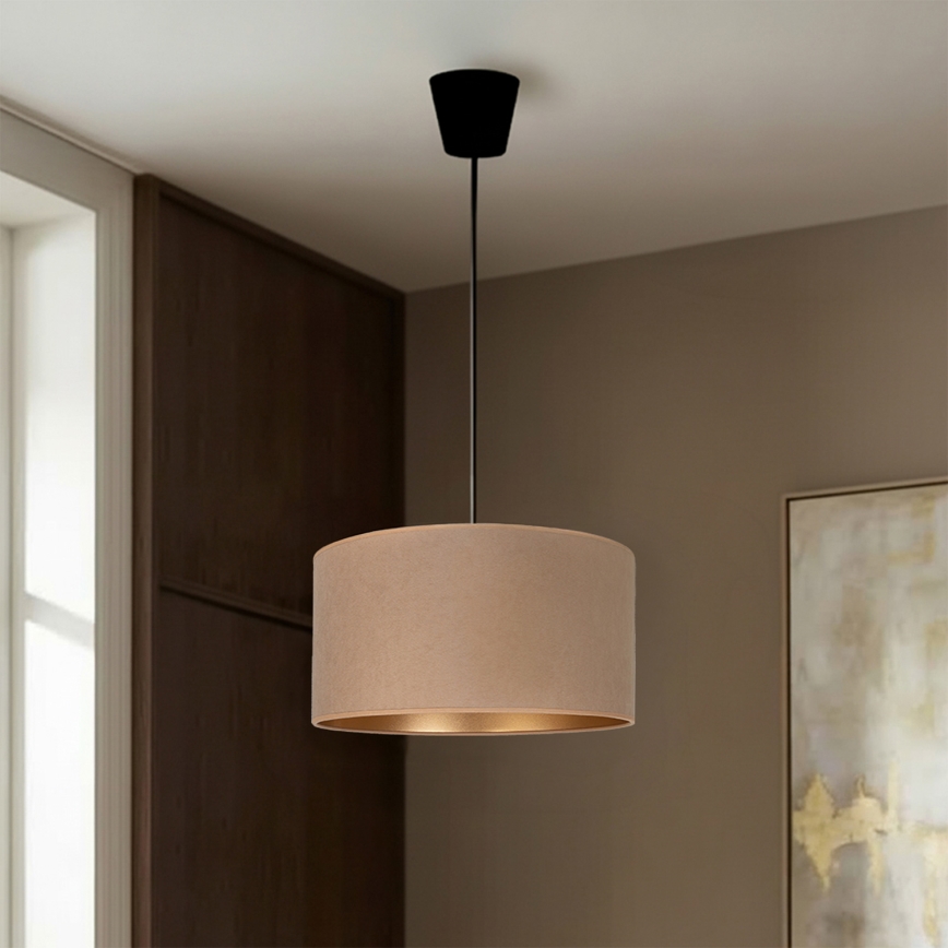 Brilagi - Suspension sur câble VELVET 1xE27/60W/230V Ø 40 cm beige/doré