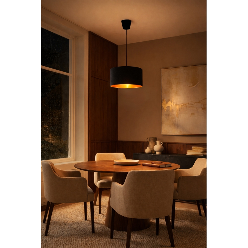 Brilagi - Suspension sur câble VELVET 1xE27/60W/230V Ø 40 cm noir/doré