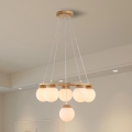 Brilagi - Suspension sur câble VISBY WOOD 6xE27/60W/230V Ø 58 cm en bois