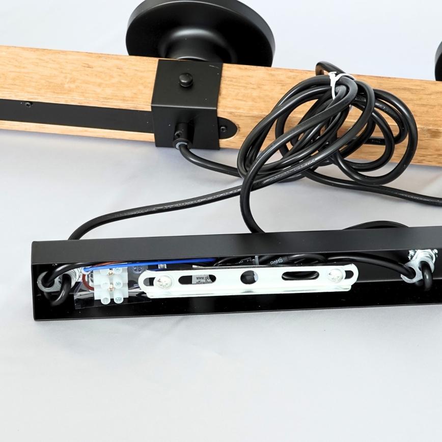 Brilagi - Suspension sur câble VISTA 4xE27/60W/230V chêne