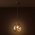 Brilagi - Suspension sur câble VULCANO 1xE27/15W/230V diam. 25 cm bronze/beige fumé