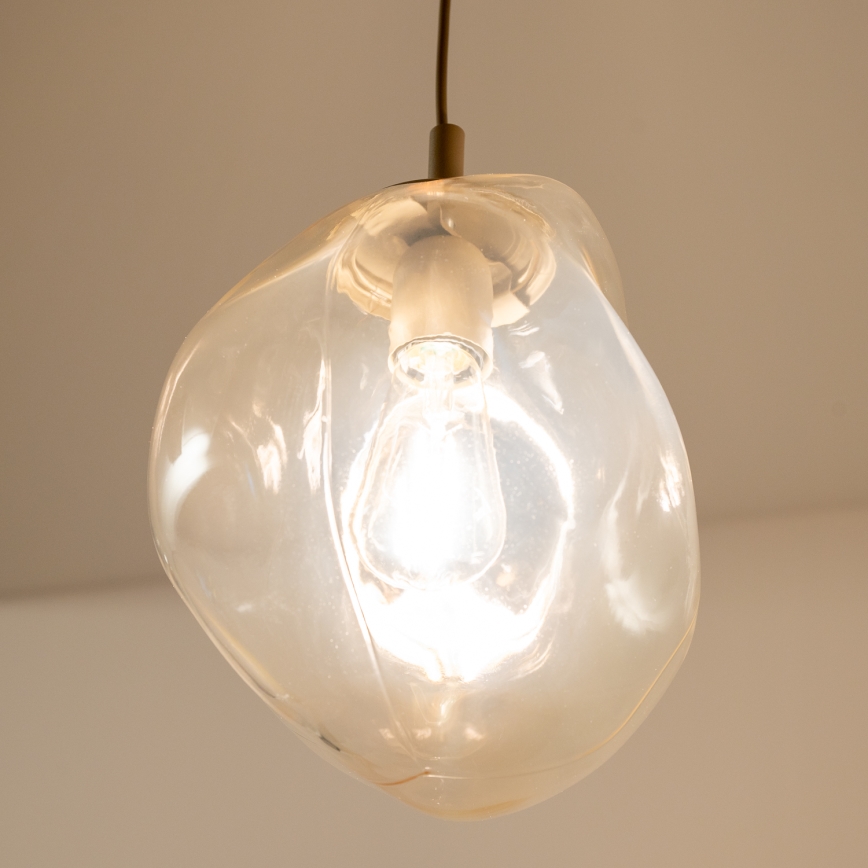 BRILAGI - Suspension sur câble VULCANO 1xE27/15W/230V Ø 25 cm beige/beige fumé