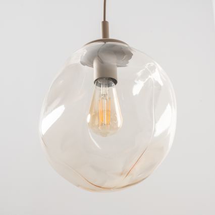 BRILAGI - Suspension sur câble VULCANO 1xE27/15W/230V Ø 25 cm beige/beige fumé