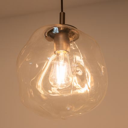 BRILAGI - Suspension sur câble VULCANO 1xE27/15W/230V diam. 25 cm bronze/beige fumé