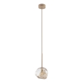 Brilagi - Suspension sur câble VULCANO 1xG9/8W/230V beige/beige fumé