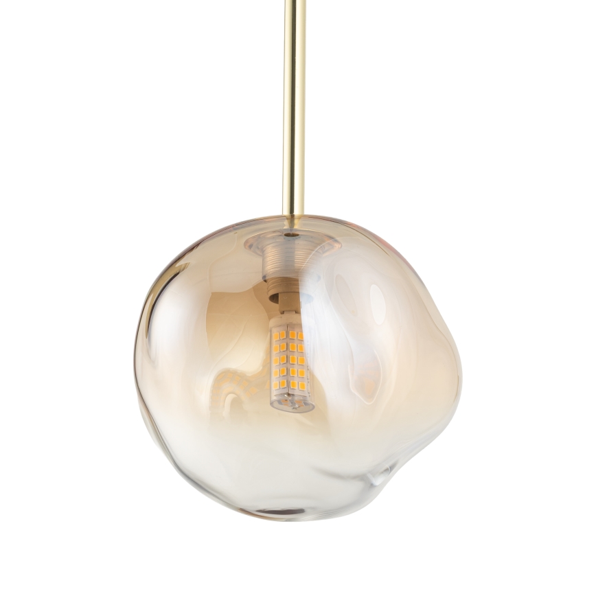 Brilagi - Suspension sur câble VULCANO 1xG9/8W/230V doré/beige fumé