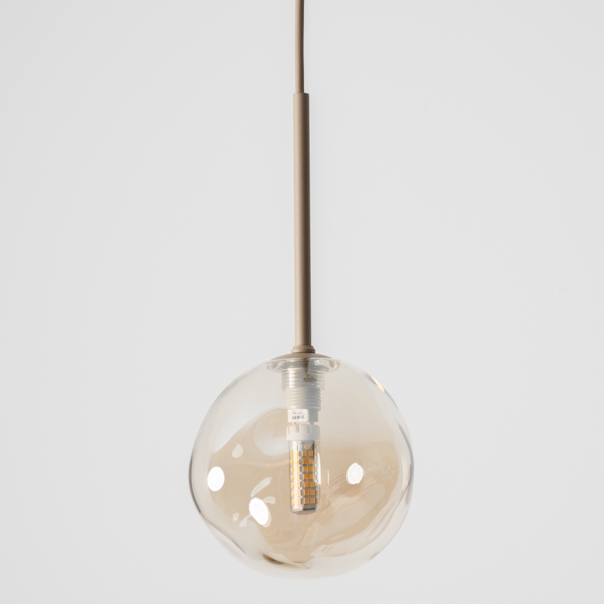 BRILAGI - Suspension sur câble VULCANO 1xG9/8W/230V Ø 15 cm beige/beige fumé