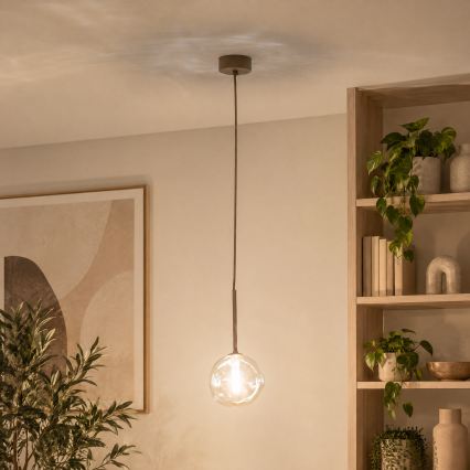 BRILAGI - Suspension sur câble VULCANO 1xG9/8W/230V Ø 15 cm beige/beige fumé