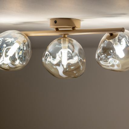 BRILAGI - Suspension sur câble VULCANO 1xG9/8W/230V Ø 15 cm beige/beige fumé