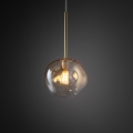 Brilagi - Suspension sur câble VULCANO 1xG9/8W/230V Ø 15 cm dorée / beige fumé