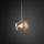 Brilagi - Suspension sur câble VULCANO 1xG9/8W/230V Ø 15 cm dorée / beige fumé