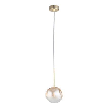Brilagi - Suspension sur câble VULCANO 1xG9/8W/230V Ø 15 cm dorée / beige fumé
