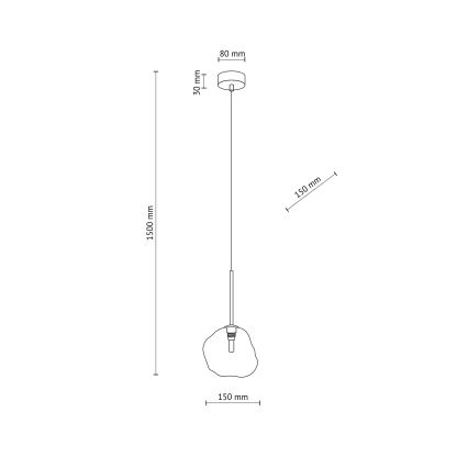 Brilagi - Suspension sur câble VULCANO 1xG9/8W/230V Ø 15 cm dorée / beige fumé
