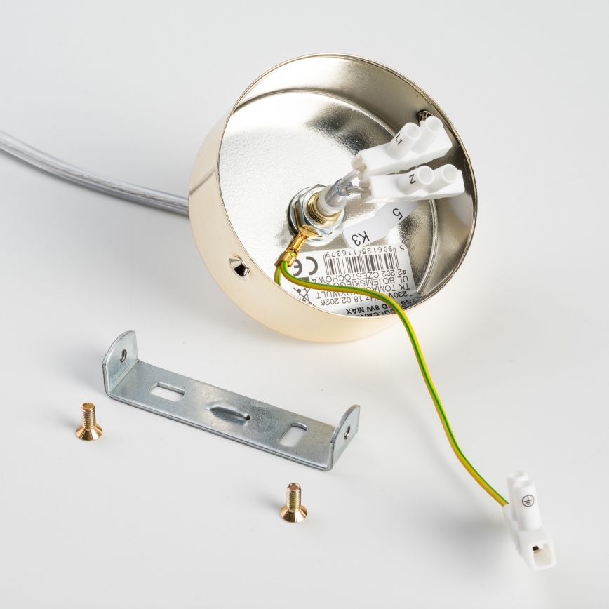 BRILAGI - Suspension sur câble VULCANO 1xG9/8W/230V Ø 15 cm dorée / beige fumé