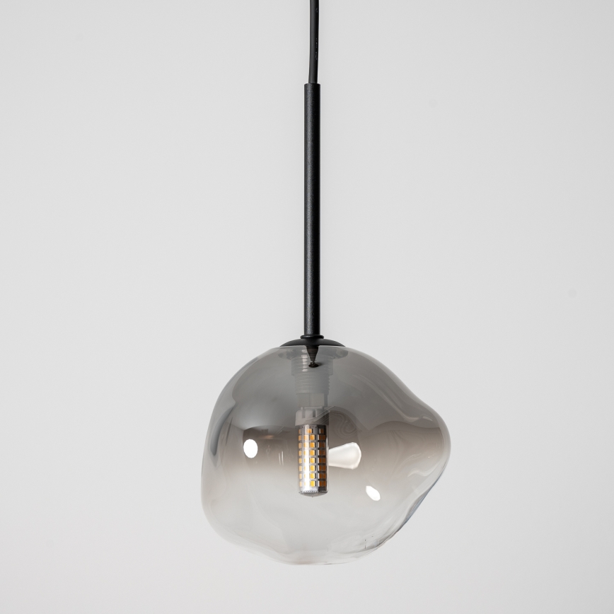 BRILAGI - Suspension sur câble VULCANO 1xG9/8W/230V Ø 15 cm noir/noir fumé