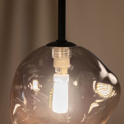 BRILAGI - Suspension sur câble VULCANO 1xG9/8W/230V Ø 15 cm noir/noir fumé