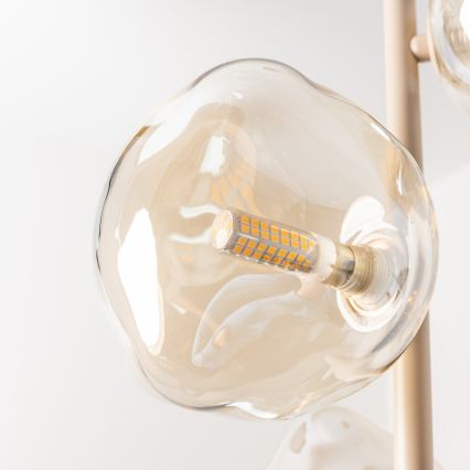 BRILAGI - Suspension sur câble VULCANO 3xG9/8W/230V beige / beige fumé