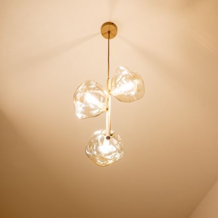 BRILAGI - Suspension sur câble VULCANO 3xG9/8W/230V beige / beige fumé