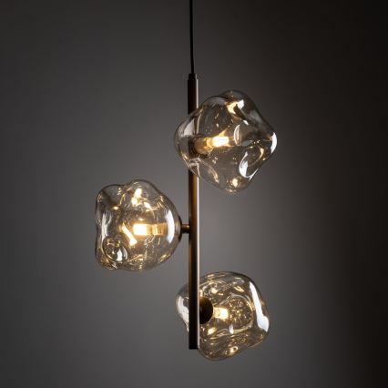 Brilagi - Suspension sur câble VULCANO 3xG9/8W/230V bronze/beige fumé