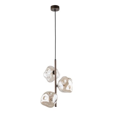 Brilagi - Suspension sur câble VULCANO 3xG9/8W/230V brun / beige fumé