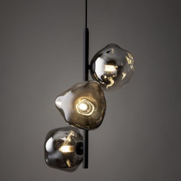 Brilagi - Suspension sur câble VULCANO 3xG9/8W/230V noir/noir fumé