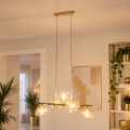 BRILAGI - Suspension sur câble VULCANO 5xG9/8W/230V doré/beige fumé