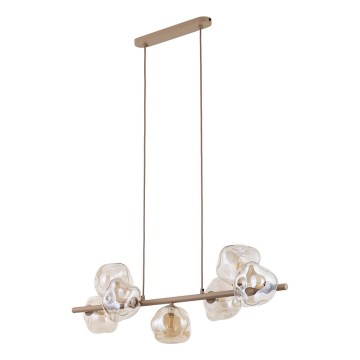 Brilagi - Suspension sur câble VULCANO 7xG9/8W/230V beige / beige fumé