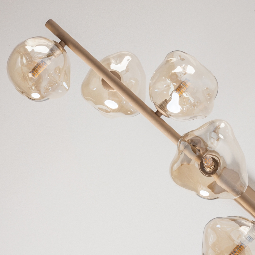 BRILAGI - Suspension sur câble VULCANO 7xG9/8W/230V beige / beige fumé