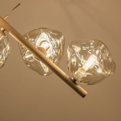 BRILAGI - Suspension sur câble VULCANO 7xG9/8W/230V beige / beige fumé