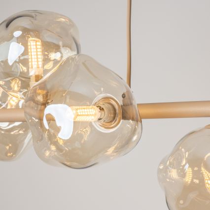 BRILAGI - Suspension sur câble VULCANO 7xG9/8W/230V beige / beige fumé