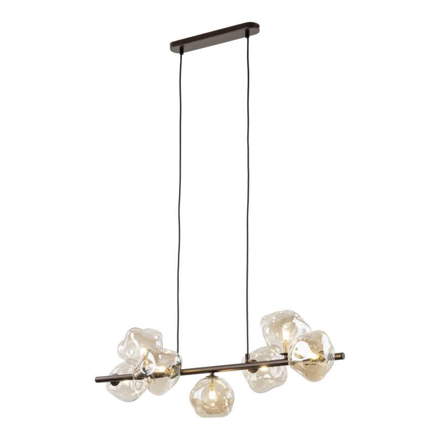 Brilagi - Suspension sur câble VULCANO 7xG9/8W/230V bronze/beige fumé