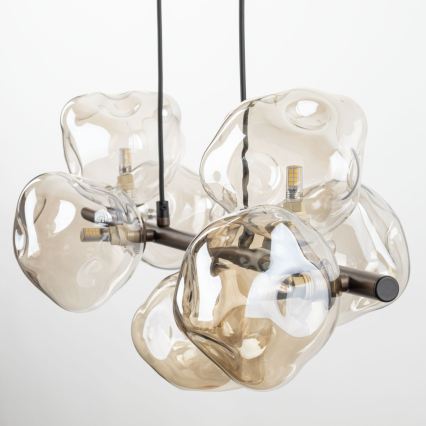 Brilagi - Suspension sur câble VULCANO 7xG9/8W/230V bronze/beige fumé