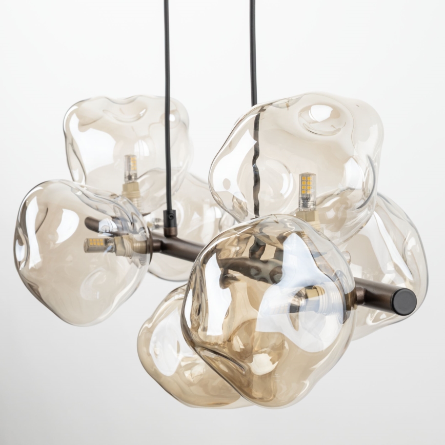 Brilagi - Suspension sur câble VULCANO 7xG9/8W/230V bronze/beige fumé