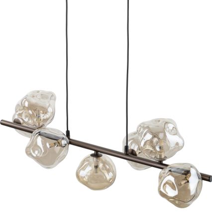 Brilagi - Suspension sur câble VULCANO 7xG9/8W/230V bronze/beige fumé