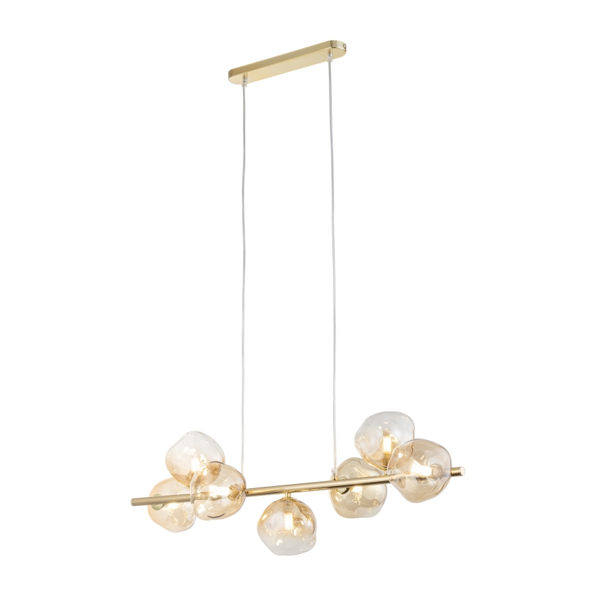Brilagi - Suspension sur câble VULCANO 7xG9/8W/230V doré / beige fumé