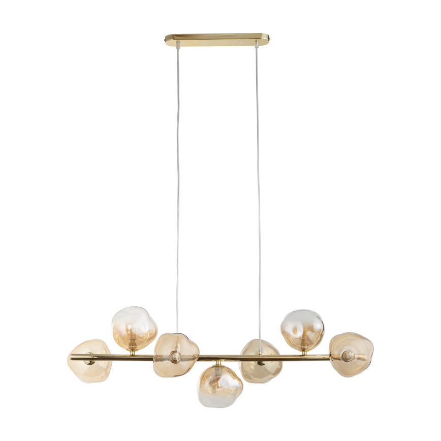 Brilagi - Suspension sur câble VULCANO 7xG9/8W/230V doré / beige fumé