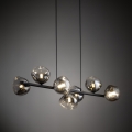 Brilagi - Suspension sur câble VULCANO 7xG9/8W/230V noir / noir fumé