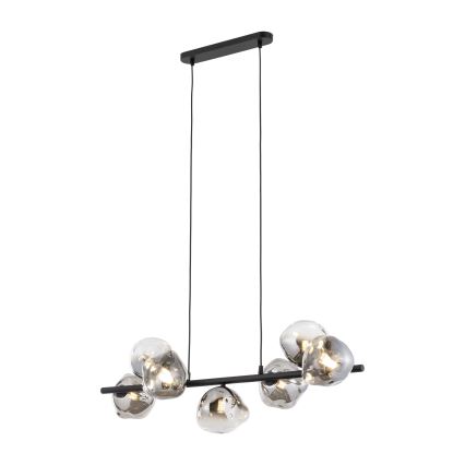 Brilagi - Suspension sur câble VULCANO 7xG9/8W/230V noir / noir fumé
