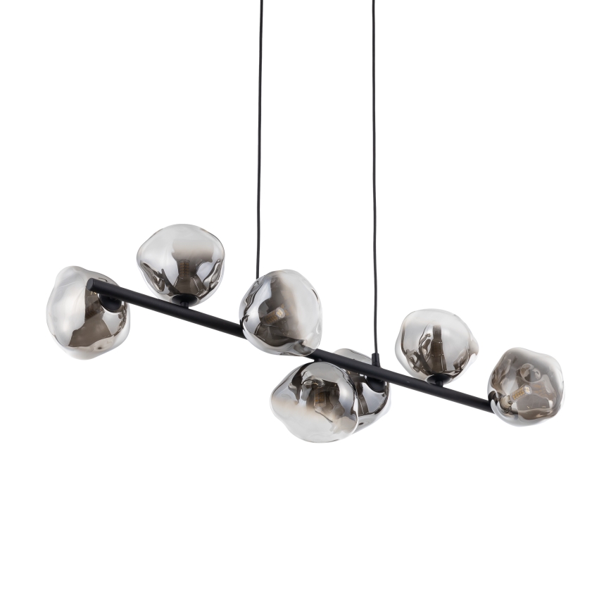 Brilagi - Suspension sur câble VULCANO 7xG9/8W/230V noir / noir fumé