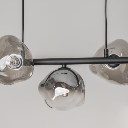 BRILAGI - Suspension sur câble VULCANO 7xG9/8W/230V noir / noir fumé