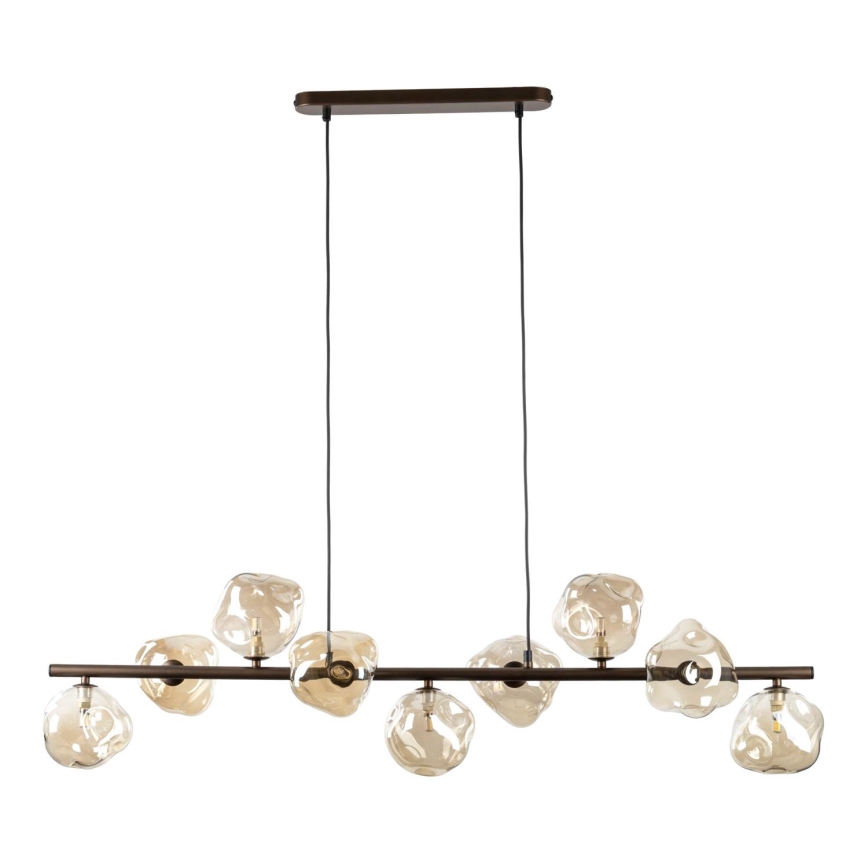 Brilagi - Suspension sur câble VULCANO 9xG9/8W/230V bronze/beige fumé