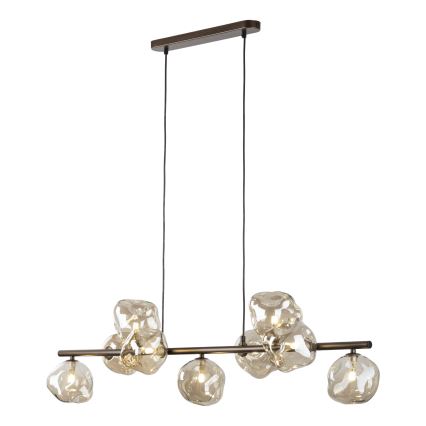 Brilagi - Suspension sur câble VULCANO 9xG9/8W/230V bronze/beige fumé