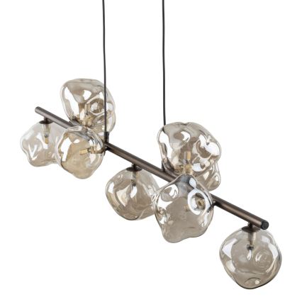 Brilagi - Suspension sur câble VULCANO 9xG9/8W/230V bronze/beige fumé