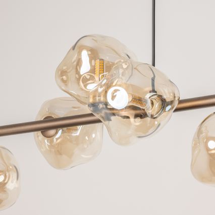 BRILAGI - Suspension sur câble VULCANO 9xG9/8W/230V bronze/beige fumé