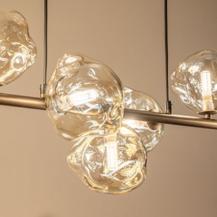BRILAGI - Suspension sur câble VULCANO 9xG9/8W/230V bronze/beige fumé