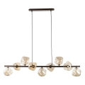 Brilagi - Suspension sur câble VULCANO 9xG9/8W/230V brun / beige fumé