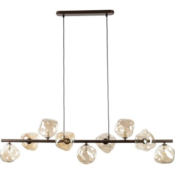 Brilagi - Suspension sur câble VULCANO 9xG9/8W/230V brun / beige fumé
