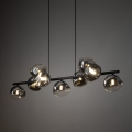 Brilagi - Suspension sur câble VULCANO 9xG9/8W/230V noir/noir fumé