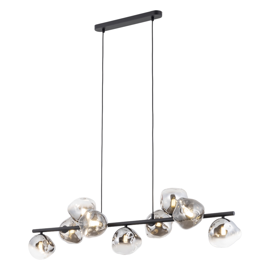 Brilagi - Suspension sur câble VULCANO 9xG9/8W/230V noir/noir fumé