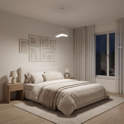 Brilagi - Suspension sur câble WABI SABI 1xE27/40W/230V Ø 30 cm blanche